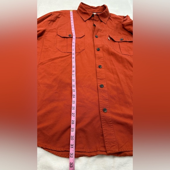 Magellan Outdoors Orange Casual Button Down Shirt Relaxed Fit - Picture 5 of 11